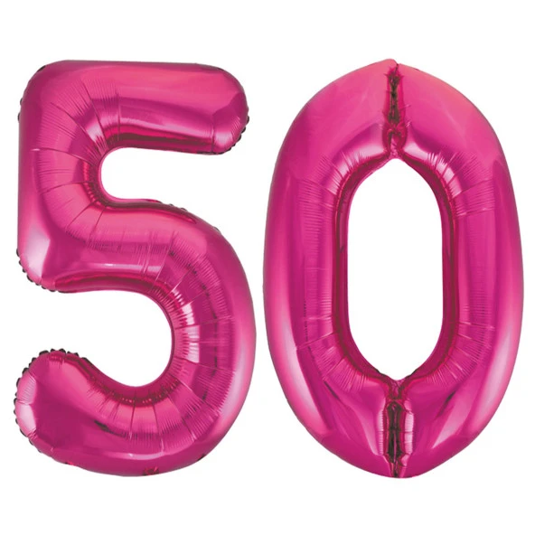 50.Yaş Folyo Balon Seti Pembe 40 cm