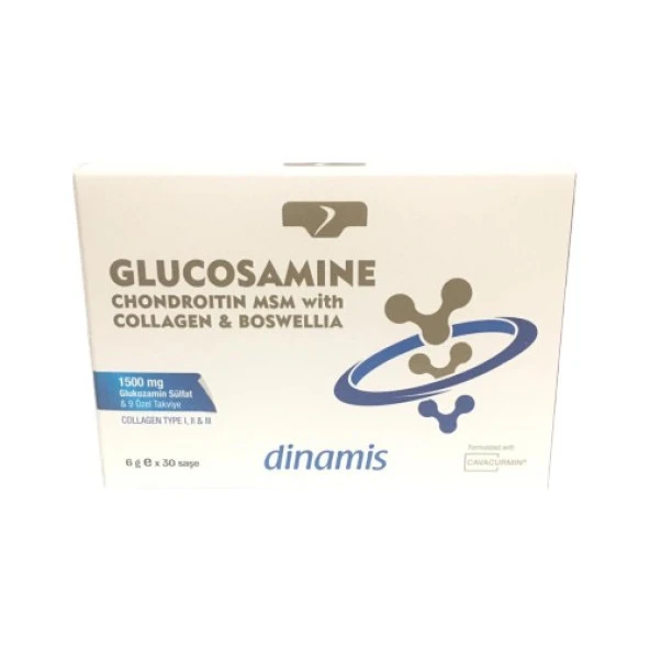 Dinamis Glucosamıne Chondroitin Msm With Collagen &amp Boswellia 6 gr x 30 Şase