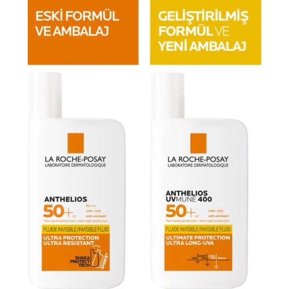 La Roche-Posay Anthelios invisible Fluid Yüz Güneş Kremi Normal/Karma Ciltler Spf50+ Yuksek Koruma 50ml - 9