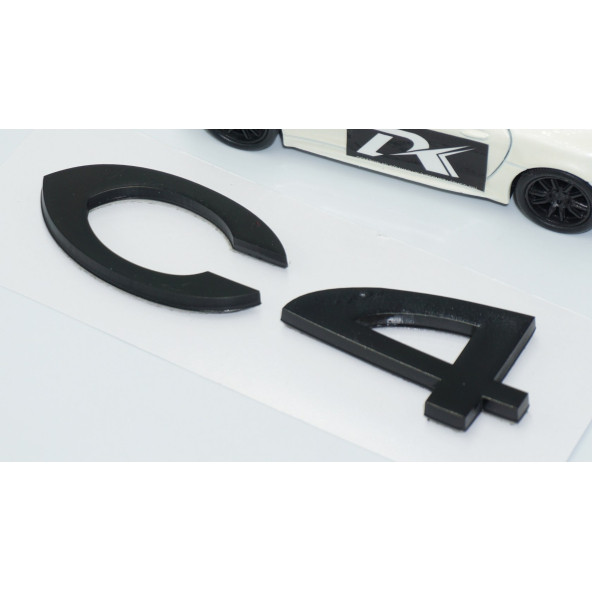 DK Tuning Citroen C4 2004 2008 Bagaj Siyah ABS Yazı Logo Amblem - 3