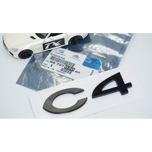 DK Tuning Citroen C4 2004 2008 Bagaj Siyah ABS Yazı Logo Amblem - 5