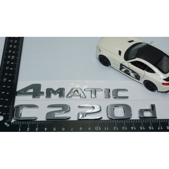 DK Tuning Benz C220d 4Matic Bagaj Krom ABS 3M 3D Yazı Logo - 4
