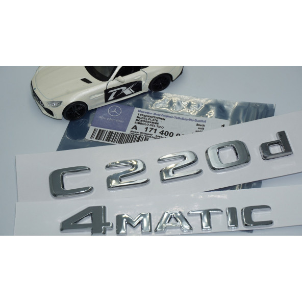DK Tuning Benz C220d 4Matic Bagaj Krom ABS 3M 3D Yazı Logo - 5