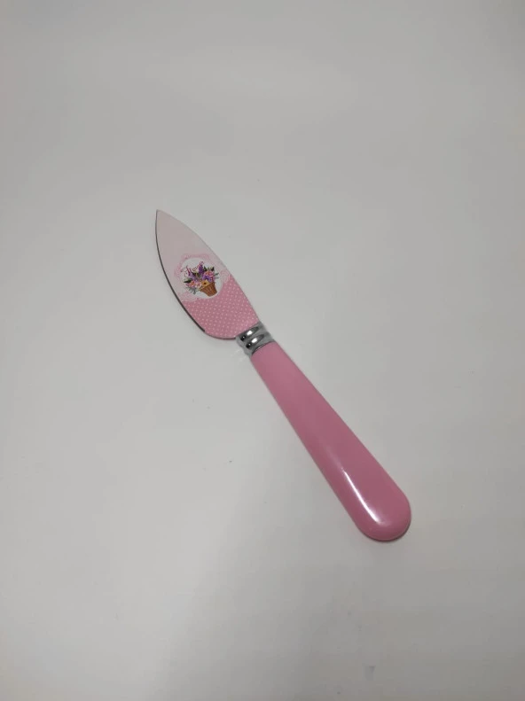 Dekoratif Çiçek Baskılı Mini Peynir Bıçağı 20 cm Mini Cheese Bıçağı Knife - 2