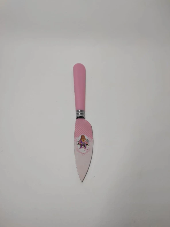 Dekoratif Çiçek Baskılı Mini Peynir Bıçağı 20 cm Mini Cheese Bıçağı Knife - 3