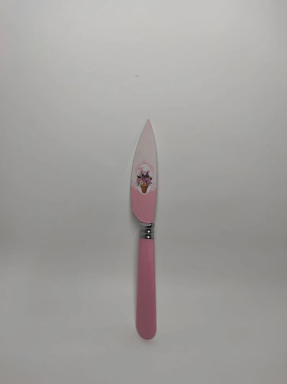 Dekoratif Çiçek Baskılı Mini Peynir Bıçağı 20 cm Mini Cheese Bıçağı Knife - 4
