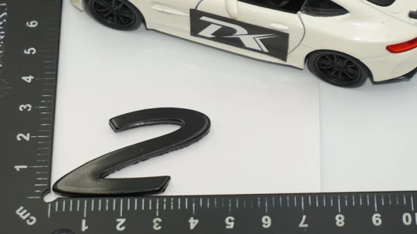 DK Tuning Porsche 2 Rakamı 911 GT2 RS Bagaj Siyah Yazı Logo Arma - 2