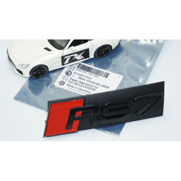 DK Tuning RS7 Siyah Kırmızı 3D Ön Panjur Logo Audi İle Uyumlu - 5