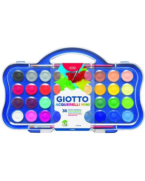 Giotto Aquarelli Mini 36 Renk Sulu Boya 23 mm