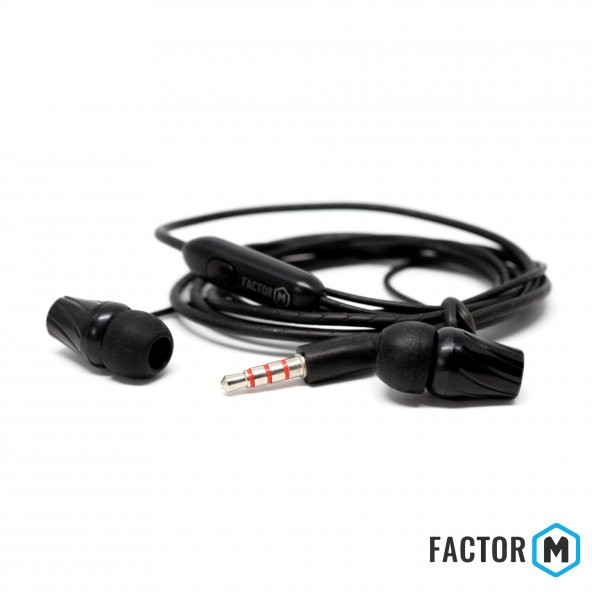 Factor M FM­03 Kulakiçi Mikrofonlu Kablolu Kulaklık Siyah (FM­FM03KS) - 2