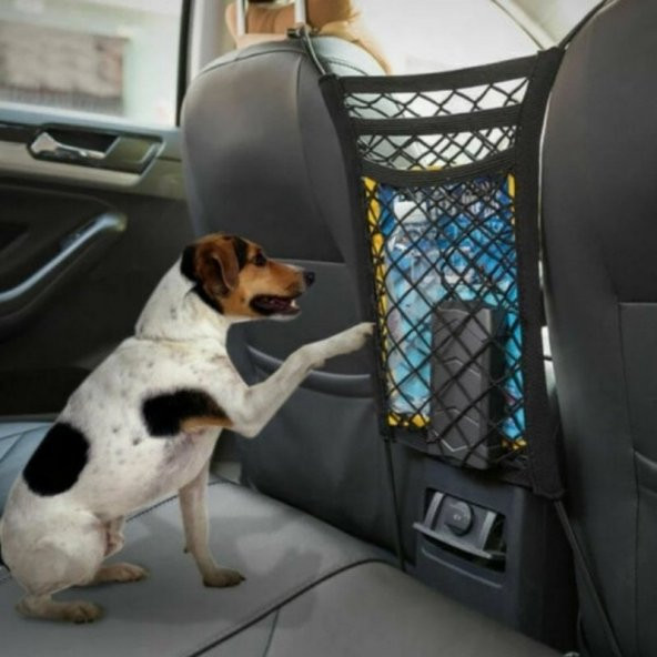 Bedava Kargo Araç İçi 2 Koltuk Arası Çok Amaçlı 2 Gözlü File - 12