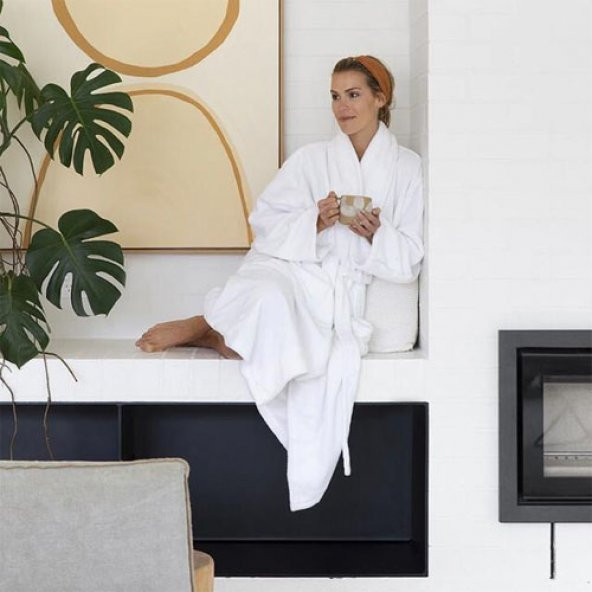 PIRILTI COLLECTION AQUA WELSOFT ŞAL YAKA BORNOZ+ BONE HAVLU - 3