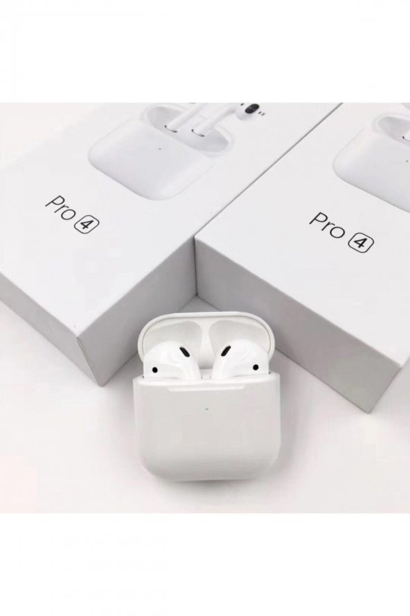 Tws Beyaz Pro 4 Iphone Android Universal HD Ses Kalitesi Bluetooth Kulaklık