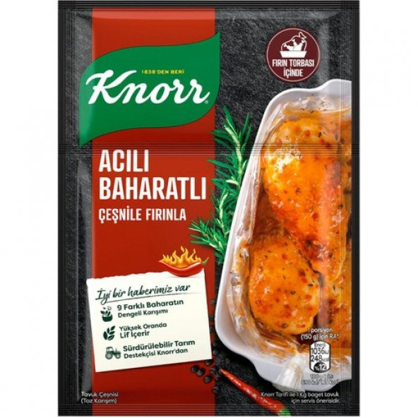 Knorr Tavuk Çeşnisi Acılı Baharatlı 31g