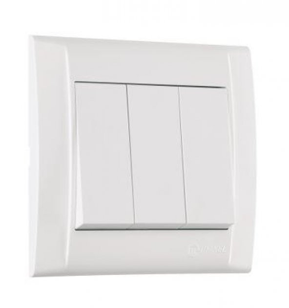 Makel Defne Beyaz Üçlü Anahtar