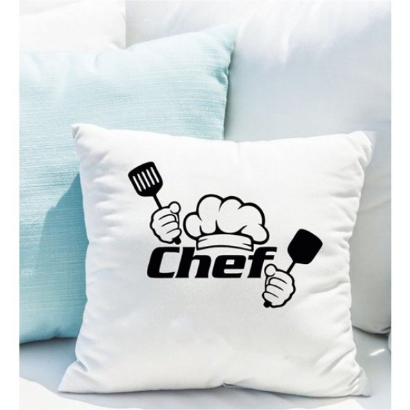 Panorama Promosyon Chef Tasarım Baskılı Kare Yastık