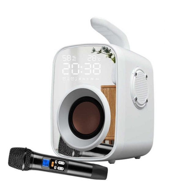 Soaiy Bluetooth Kablosuz Hoparlör Speaker Mikrofonlu Radyo Hafıza Kartı Saat Alarm SH25 - 2