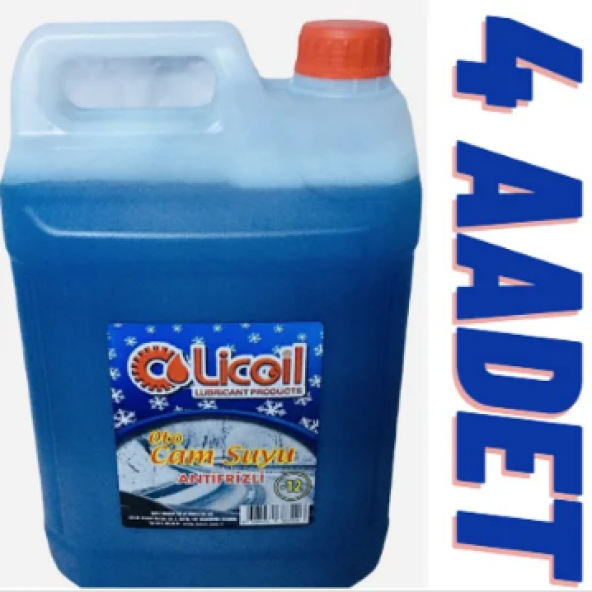 Licoil Cam Suyu Antifrizli &Parfümlü 4 ADET 5LT(
