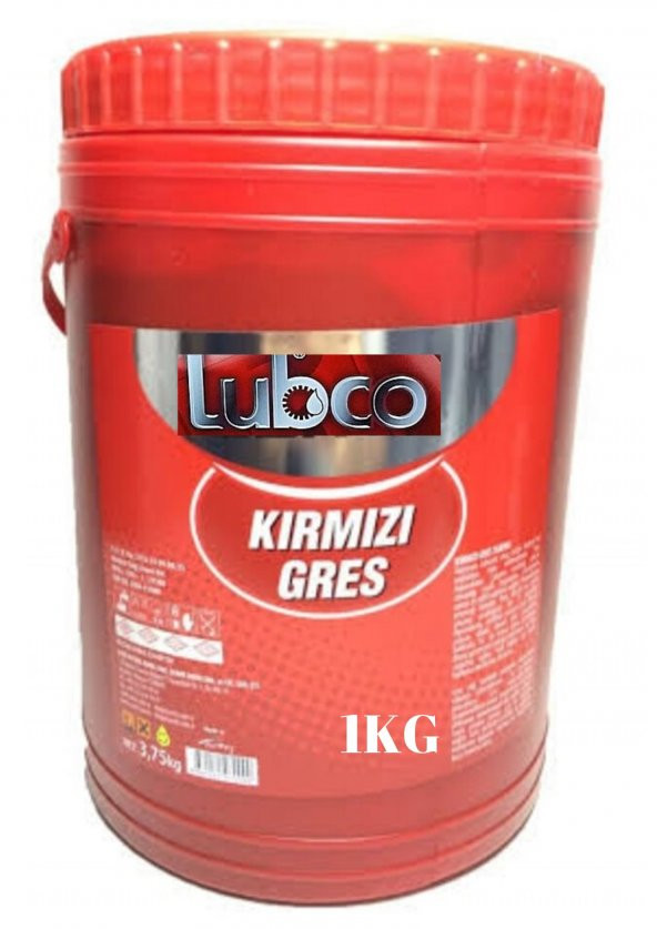Lubco 180cc ısıya dayanıklı kırmızı gres 1 kg - 1