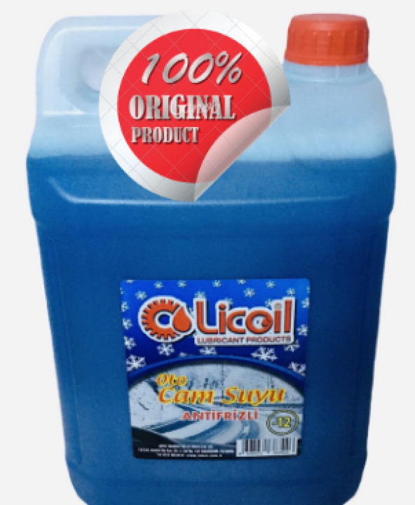 Licoil Cam Suyu Antifrizli &Parfümlü&Şampuanlı-12C 5 Litre