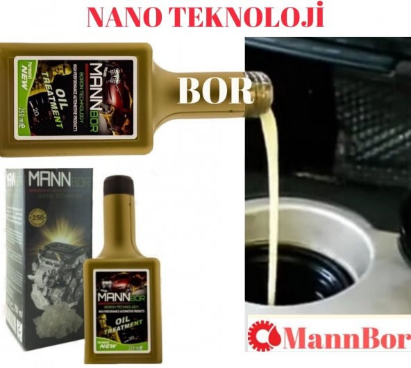 MannBor Nano Teknoloji Gold Bor Elmas Motor Yağ Katkısı 250ML 2AD - 2