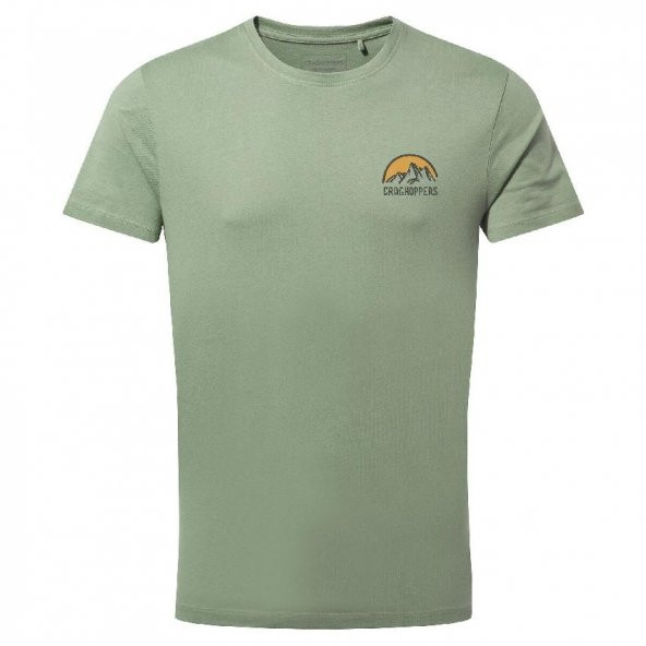 Craghoppers Mens Mightie SS T-Shirt Erkek Yeşil Kısa Kollu Tişört CMT936