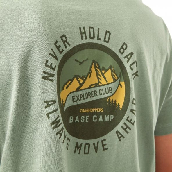 Craghoppers Mens Mightie SS T-Shirt Erkek Yeşil Kısa Kollu Tişört CMT936 - 4