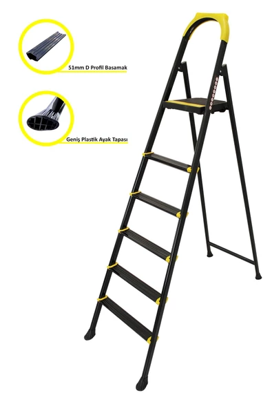 Ertekpa Leo 5+1 Basamaklı Metal Merdiven - 7