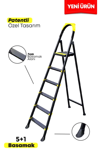Ertekpa Leo 5+1 Basamaklı Metal Merdiven - 4
