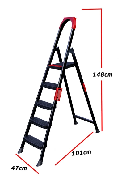 ERTEKPA Anka Plus 4+1 Basamaklı Metal Merdiven - 2