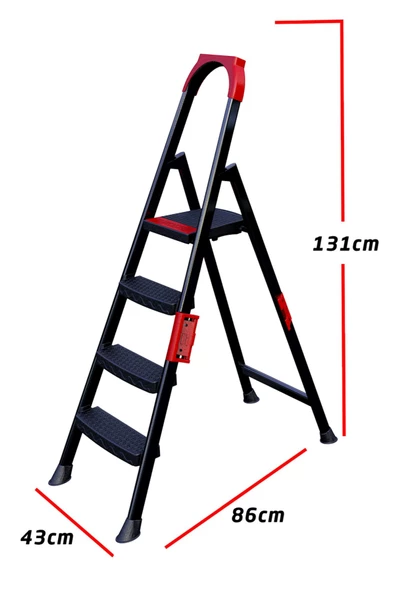 ERTEKPA Anka Plus 3+1 Basamaklı Metal Merdiven - 2