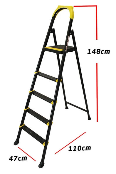 Ertekpa Leo 4+1 Basamaklı Metal Merdiven - 6