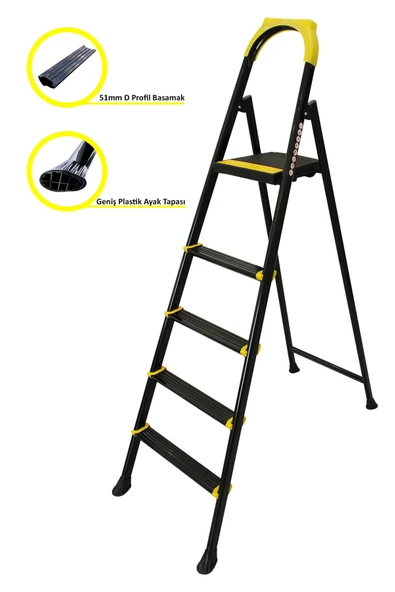 Ertekpa Leo 4+1 Basamaklı Metal Merdiven - 7