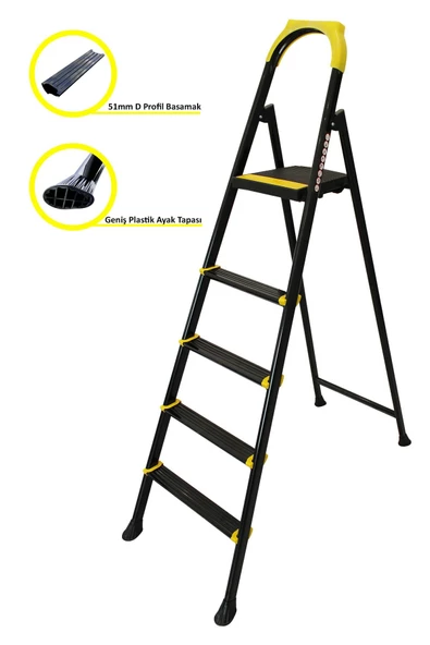 Ertekpa Leo 4+1 Basamaklı Metal Merdiven - 7