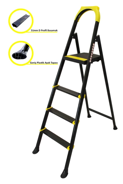 Ertekpa Leo 3+1 Basamaklı Metal Merdiven - 7