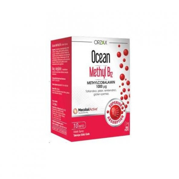 Orzax Ocean Methyl B12 Sprey 10 ml 8697595871898
