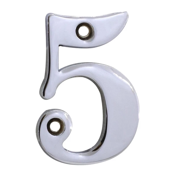 Çelik Kapı Numarası 5 cm Parlak Krom (RAKAM SEÇİN) - 8