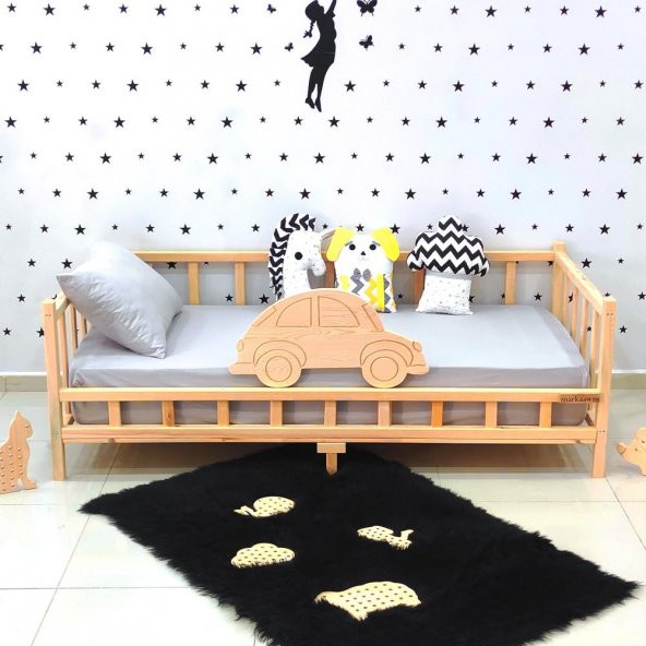 Markaawm Premium Arabalı Montessori Yatak Çocuk ve Bebek Karyola - 6