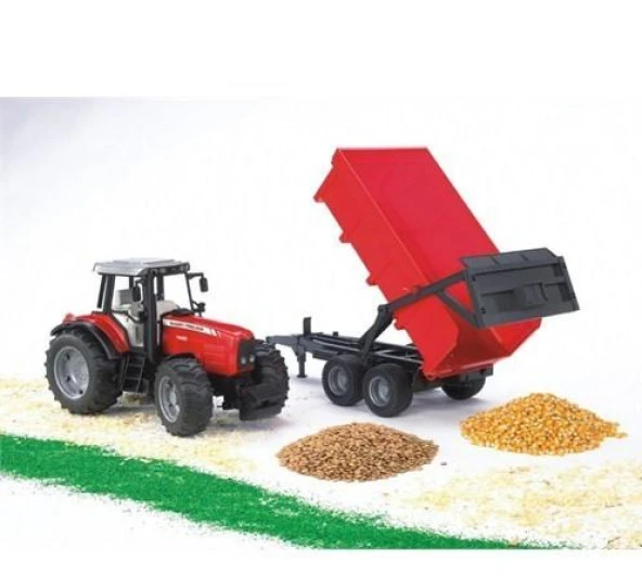 Bruder Massey Ferguson 7480 Traktör & Römork 02045