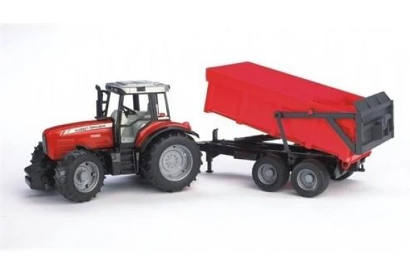 Bruder Massey Ferguson 7480 Traktör & Römork 02045 - Resim 2