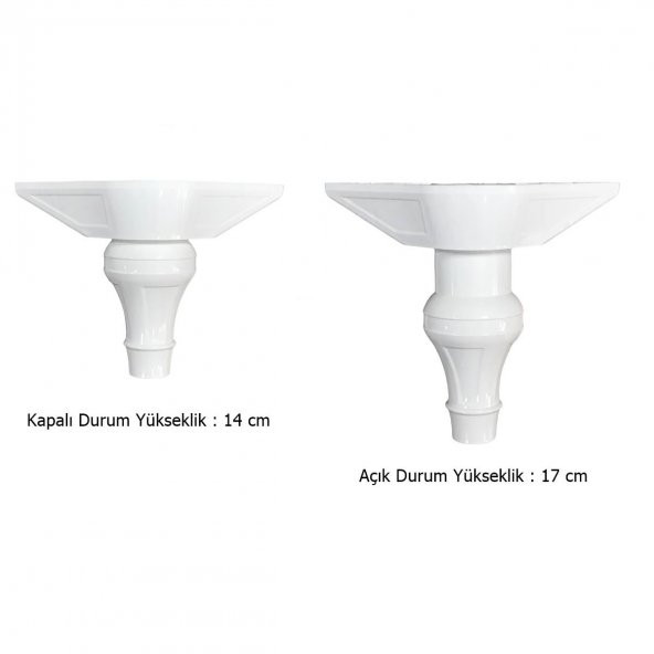 Şahin Lükens Ayak Mobilya Koltuk Ayağı 14-17 cm Ayarlı Beyaz - 3