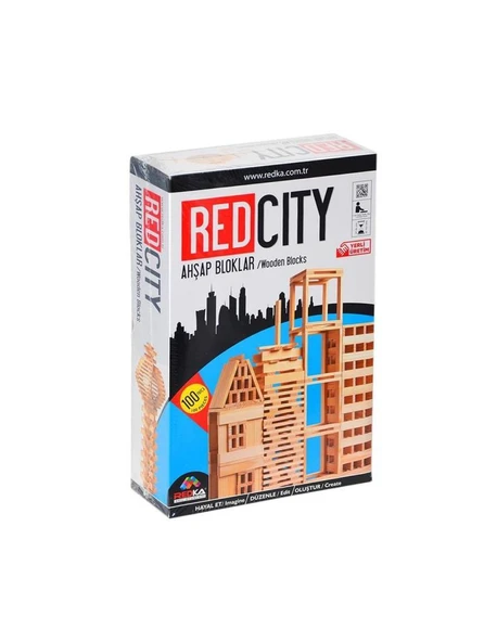 Redka Redcity Ahşap Bloklar 100 Parça