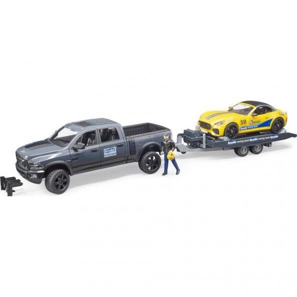 Bruder Ram 2500 Pıckup ve Roadster Yarış Arabası BR02504 Lisanslı Ürün