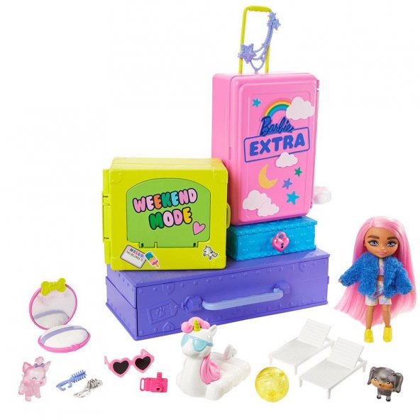 Barbie Extra Mini ve Hayvan Dostlarının Seyahat Maceraları HDY91 - Resim 2