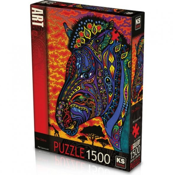 KS Games Puzzle 1500 Parça Zebra Lisanslı Ürün