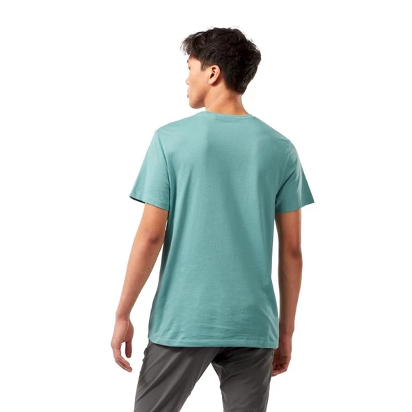 Craghoppers Mens Mightie SS T-Shirt Erkek Turkuaz Yazılı Kısa Kollu Tişört CMT936 - 3