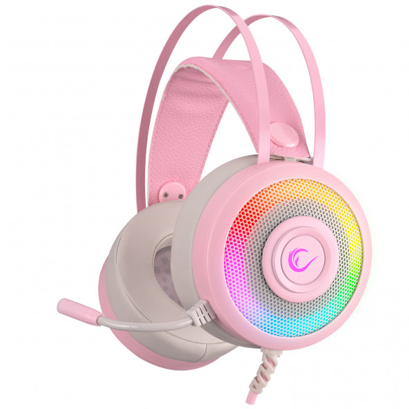 Rampage Miracle-x3 PLUS Pembe 7.1 Surround Rgb Mikrofonlu Gaming Oyuncu Kulaklığı