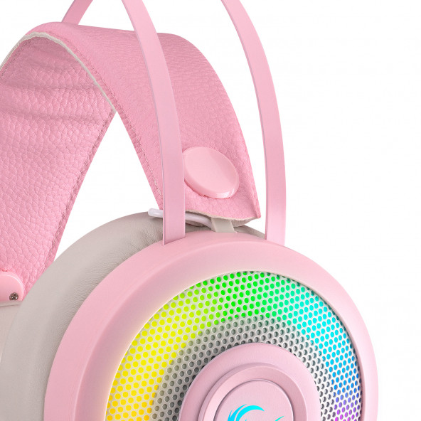 Rampage Miracle-x3 PLUS Pembe 7.1 Surround Rgb Mikrofonlu Gaming Oyuncu Kulaklığı - 5