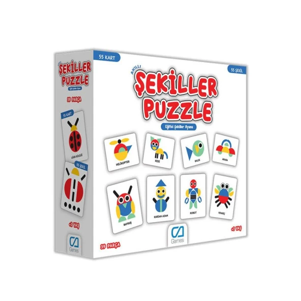 5114 CA Games, Şekiller Puzzle / +3 yaş