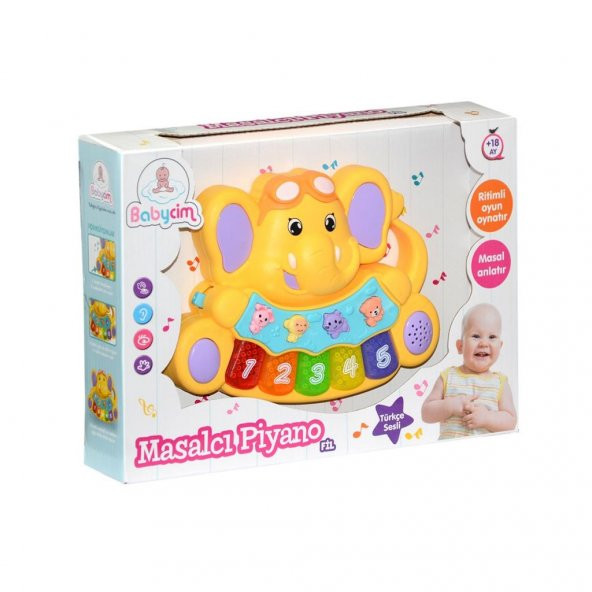 855-31A-24 Birliktoys, Babycim Masalcı Piyano-Fil - 4